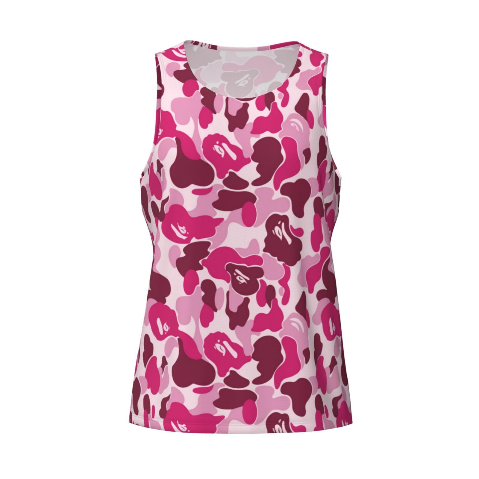 Amazon.co.jp: タンクトップ ピンク 迷彩柄 メンズ インナーシャツ 夏